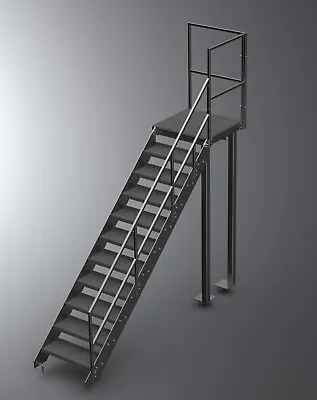 £1913.55 • Buy 3m High (900) | Galvanised Staircase | Fire Escape | Workshop Staircase | Mezzan