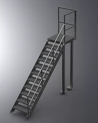 £1913.55 • Buy 3m High (900) | Galvanised Staircase | Fire Escape | Workshop Staircase | Mezzan