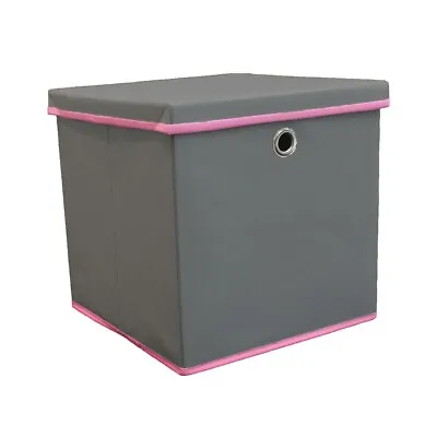 Foldable Fabric Storage Cube Boxes With Lid Drawer Toy/Book Organiser DIY • £23.99