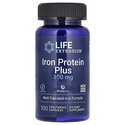 Iron Protein Plus 300 Mg 100 Vegetarian Capsules • $21