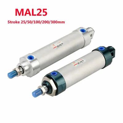 £14.49 • Buy Pneumatic Gas Cylinder Double Single Acting Rod MAL25 Bore 25-300mm Stroke 1/8 