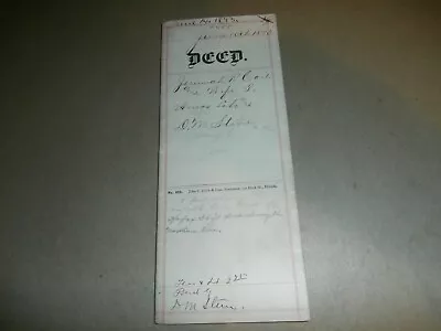 1893 Jerimiah R Carl Amos Lebo D M Stine Williamstown PA Land Deed Document • $29.99