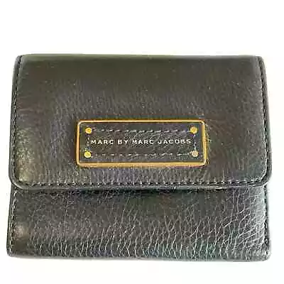 Marc By Marc Jacobs Too Hot To Handle Black Leather Billfold Excellent Condition • $40