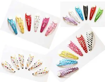 £1.15 • Buy 6 X GLUE ON Metal Colourful DIY Hair Snaps Clips With Pad Craft Bow - UK Seller