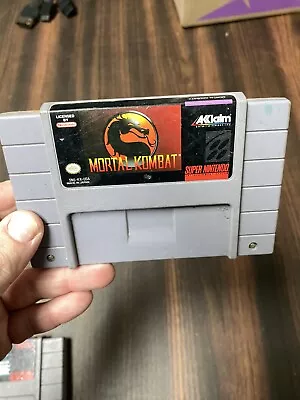 Mortal Kombat Super Nintendo 1992 Authentic SNES Game Tested Works Ships Free !! • $15