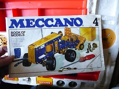 £10 • Buy Meccano.Booklet .Set 4. Some Spare Oddments.Tatty Box If Wanted.