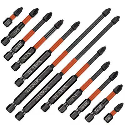 12Pcs PH2 Impact Driver Bit Set Magnetic Phillips Screwdriver Drill Bits Tool • $12.24