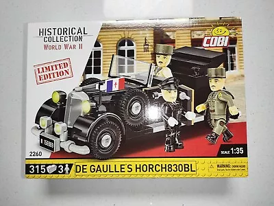 COBI 2260 Limited Edition De Gaulle's Horch 830BL 315 Bricks + 3 Figures • $130