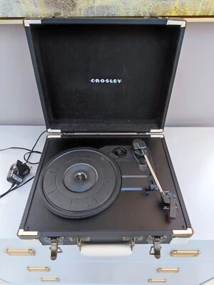 Crosley Turntable In Black And Cream Carry Case - Fully Working • £45