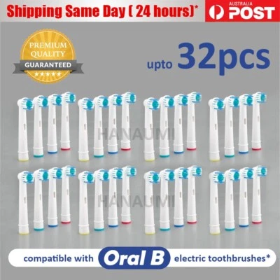 $30.56 • Buy 8-32pc New Oral B Electric Toothbrush Heads Replacement Compatible Soft Bristles