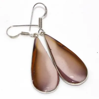 Mookaite 925 Silver Plated Gemstone Handmade Earrings 2.1  Modern Gifts GW • $3.99