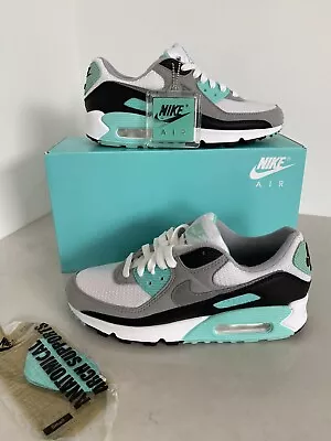 2020 NIKE Air Max 90 Turquoise White Grey Shoes Sneakers CD0490-104 Women • $150