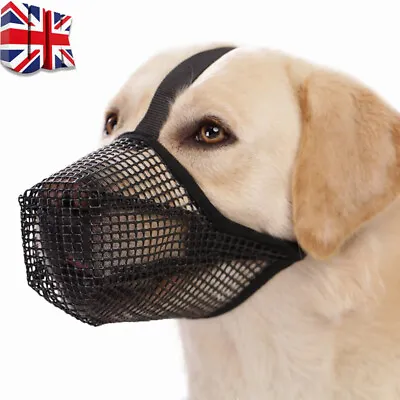 Pet Dog Muzzle Mouth Cover Mesh Cage NoBarking Anti Bite Biting Chewing UK • £2.97