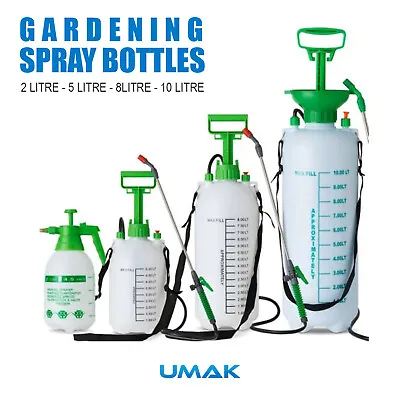 8L 10L Garden Pressure Weed 2L 5L Spray Bottle Hand Pump Water Plant Sprayer • £7.45