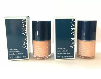 MARY KAY~(2X) Nail Lacquer  Pink Sand Sable Rose  Polish Lot Discontinued~041028 • $14.99