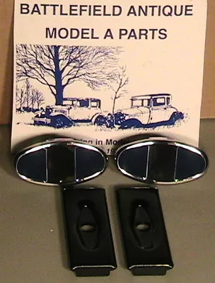 1928-1931 Model A Ford Ratrod Streetrod Bumper Clamp SS Set/2 With Backplates • $65.95