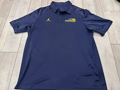 Authentic Jordan Marquette Golden Eagles Nike Dri-Fit Polo Shirt Size Men Large • $15.99