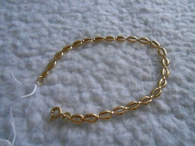 £295 • Buy LADIES 18CT BEAN  BRACELET...YELLOW GOLD.19cm Long/7.5inch..VERY PRETTY