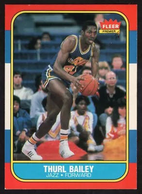 1986-87 Fleer Basketball Premier Set Rookie Card # 6 Thurl Bailey (RC) VG-VGEX • $8