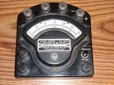 Vintage Military Signal Corps Us Army Me-87 A/u Multimeter Model 380 Ratrod ?? • $50