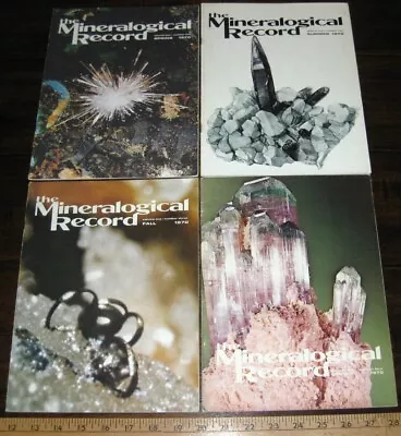 MINERALOGICAL RECORD MAGAZINE 1970  Vol One All 4 Issues Complete Mineralogy • $129.95