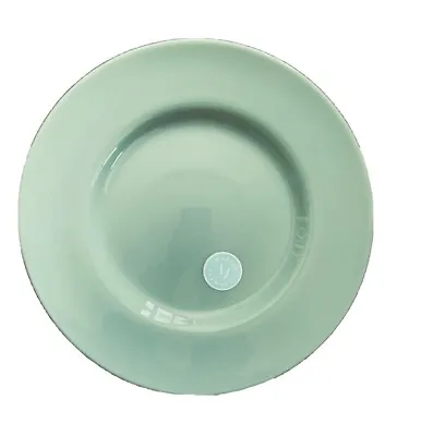 Martha Stewart Green JADEITE GLASS ROUND PLATTER Plate 13  Charger Retro Style • $24.99