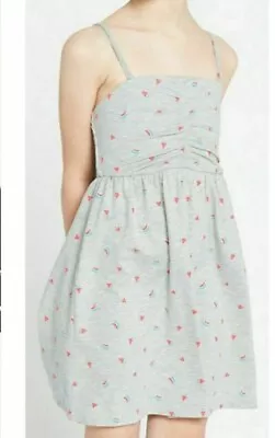 New Girls Grey Watermelon Summer Cotton Dress Ex M&S Marks And Spencer Strappy • £9.95