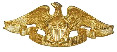 Original WWII Sterling Coro USNR Naval Reserve Merchant Marine Breast Badge Pin • $54.99
