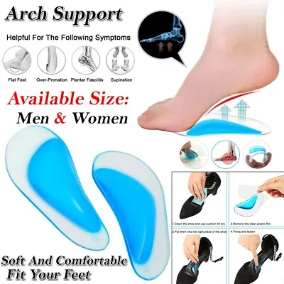 £1.99 • Buy Orthotic Arch Support Insoles Flat Feet Foot Fallen Plantar Fasciitis Heel Pain