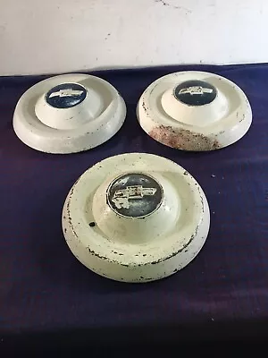 Vintage 1955 1956 Chevrolet Pickup Truck Dog Dish Hubcaps • $150