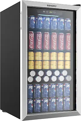  Beverage Refrigerator And Cooler 126 Can Mini Fridge With Glass Door Small Re • $373.32