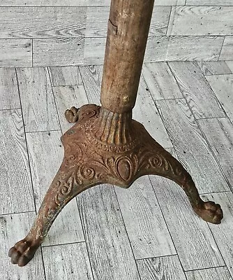 Vtg Claw Foot Cast Iron Table Base Stand 3 Leg Feet Pedestal Cast Iron?  • $79.99