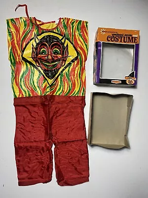 Vintage Ben Cooper DEVIL Halloween Costume Only  In Box  1973 Child’s Size 8-10 • $70.44
