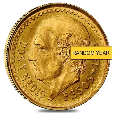 2.5 Pesos Mexican Gold Coin AGW .0603 Oz AU/BU (Random Year) • $169.78