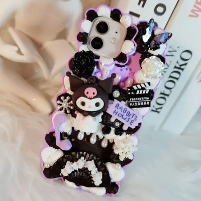 Kuromi DIY Cream Glue Pure Hand-made Product Mobile Phone Case For IPhone • $14