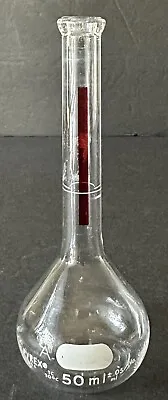 Corning PYREX Class A Glass TC 50mL ± 0.05 Economy Volumetric Flask No Stopper • $9