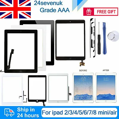 £11.99 • Buy For Apple IPad 2/3/4/5/6/7/8 Mini Air 1 2 Screen Replacement Touch Digitizer OEM