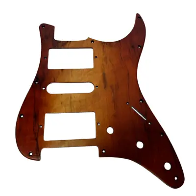 Gradient Brown Maple Wood STRAT Style HSH GUITAR Pickguard 11 Holes • $12.99
