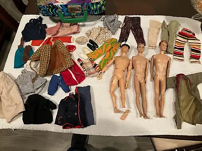 Large Vintage Lot  GI Joe- Barbie's Friends Allen And Ken Mattel Dolls & Clothes • $79