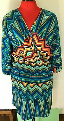 Veronica M Wrap Dress Womens Xs Xsmall Striped Blue New *y • $9.99