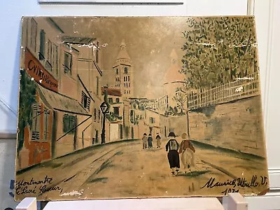 Maurice Utrillo Montmartre Vintage Print Mounted On Hard Board 20x24 • $57