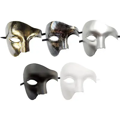 Cosplay Half Face Cover Phantom Face Cover Half Face Mask With Adjustable Strap • £10.19