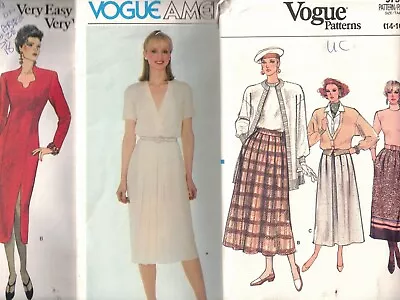 Lot Of 3: Vogue 2522 AmericanDesigner Dress Pattern W/ Label & Vogue 9754/8550 • $11.95