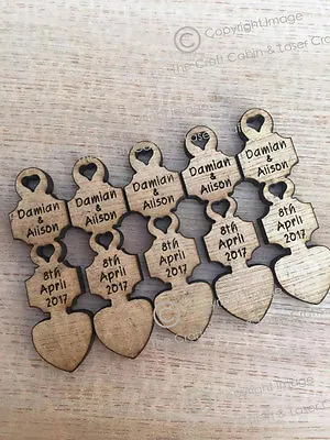 £38.60 • Buy Personalised Wooden Mini Love Spoons, Favours, Table Decor, Vintage Wedding