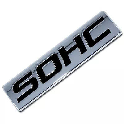 Chrome/black Metal Sohc Engine Race Motor Swap Emblem Badge For Trunk Hood Door • $9.88