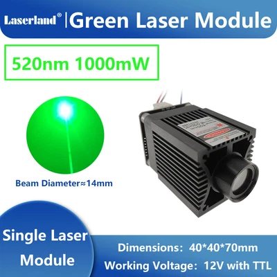 $200.72 • Buy 1W Fat Beam Green Laser Diode 530nm Diode Laser Module Stage Lighting Effect