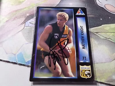 AFL 1994 Dynamic Richmond Tigers - Matthew Knights Card No.71 Of 125 HAND Signed • $5