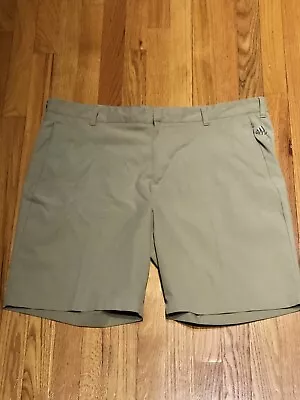 Adidas Men’s Size 42 Golf Shorts Beige Performance Polyester Blend Quick Dry • $15