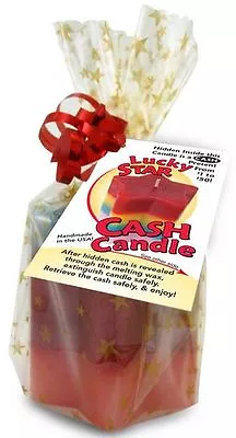 Star Cash Candle - Star Money Candle With REAL Money Inside! From $1 To $50! • $29.99