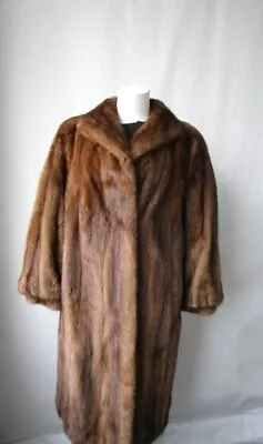 Women's Sz 10/12   Dark Pastel Mink Fur Coat Jacket  MINT CLEARANCE SALE! • $295